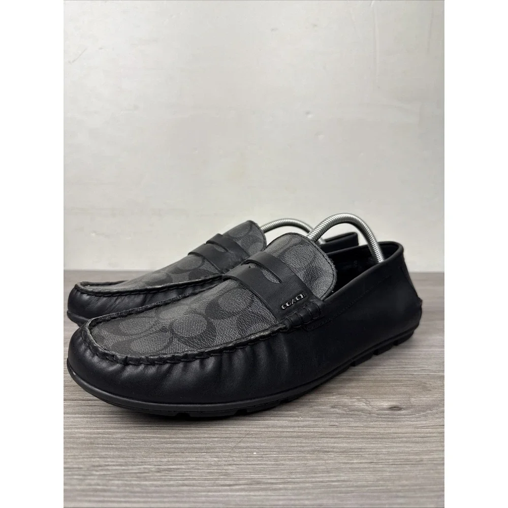Coach Men's Mott Driver Sig FG2983 Casual‎ Loafer Shoes Black Size 11